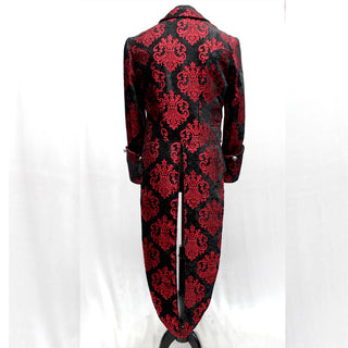 Imperial Tailcoat -Red on Black Velvet Brocade