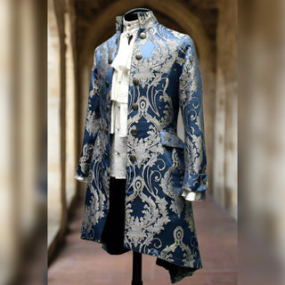 Order of the Dragon Coat -Ice Blue Brocade