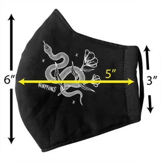 Embroidered Spider Web and Floral Mask