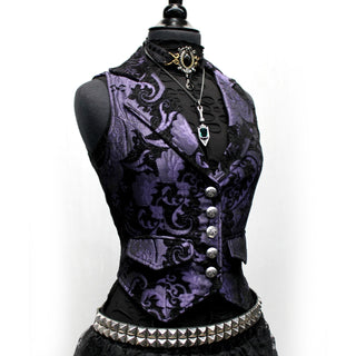 Marquesa Vest - PURPLE/BLACK TAPESTRY