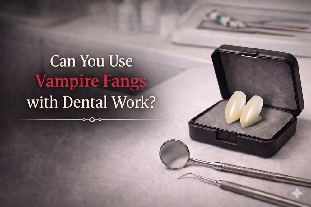 Can You Wear Vampire Fangs with Dental Work? What to Know First – Vampfangs