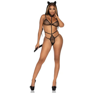 Sex Kitten Costume with Teddy and Cat Ears