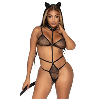 Sex Kitten Costume with Teddy and Cat Ears