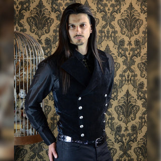 Cavalier Vest - Black Velvet