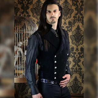 Cavalier Vest - Black Velvet