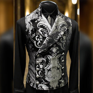 Cavalier Vest - Silver Black Tapestry