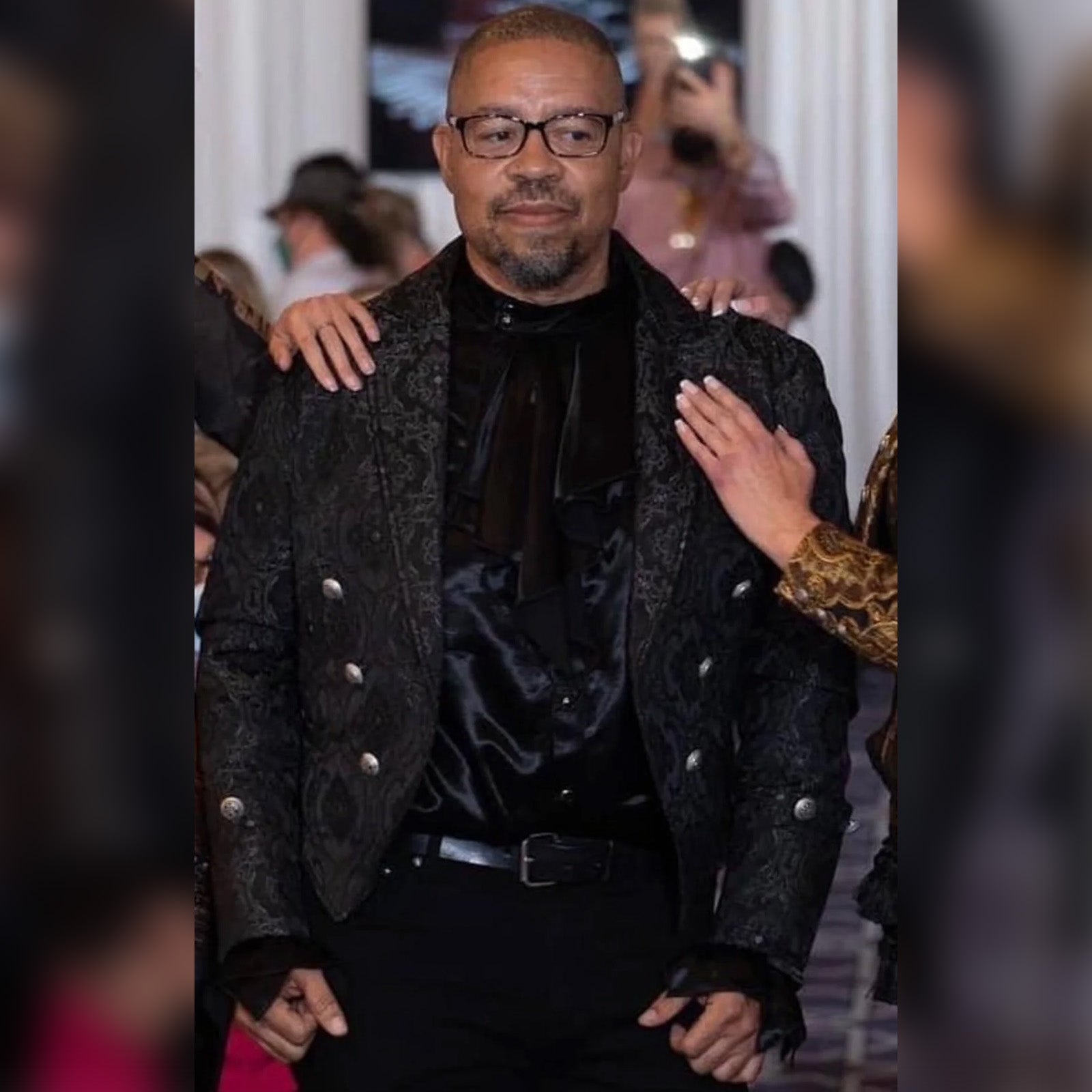 Imperial Tailcoat -Black Edwardian Brocade – Vampfangs