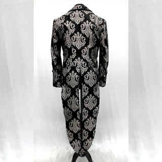 Imperial Tailcoat -Silver on Black Brocade