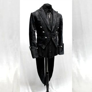 Imperial Tailcoat - Black Velvet Brocade