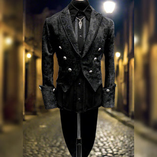 Imperial Tailcoat - Black Velvet Brocade