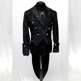 Imperial Tailcoat - Black Velvet Brocade