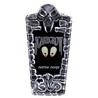 Small Double Blood Gem Bling Fangs