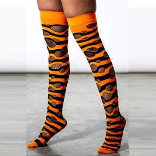 Wretched Souls Distress Socks Black/Orange