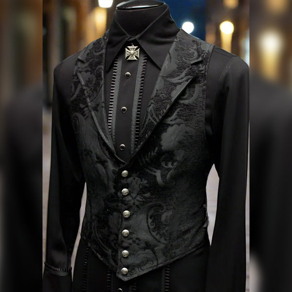 Aristocrat Vest - Black Tapestry – Vampfangs