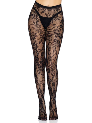 Chantilly Floral Lace Seamless Tights