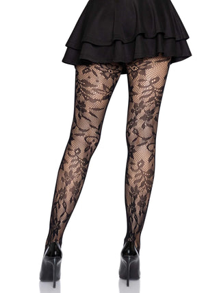 Chantilly Floral Lace Seamless Tights