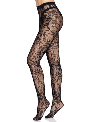 Chantilly Floral Lace Seamless Tights