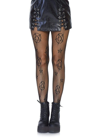 Pentagram Occult Fishnet Tights
