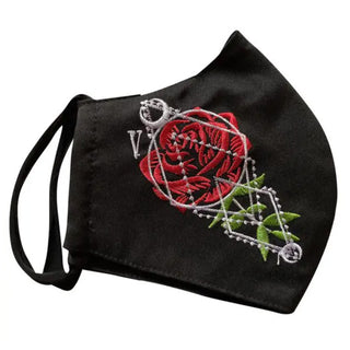 Embroidered Sacred Rose Mask